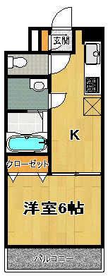 ステージア八千代中央(1DK/4階)の間取り写真