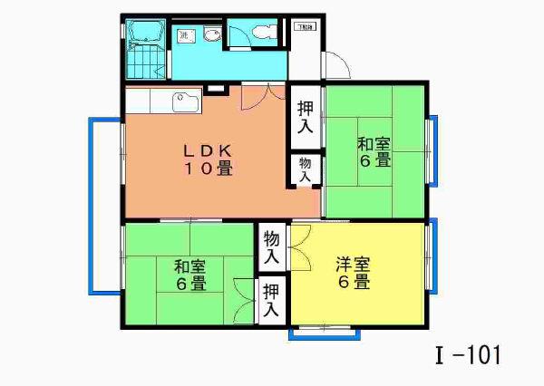 サンパーク谷田I(3LDK/1階)の間取り写真