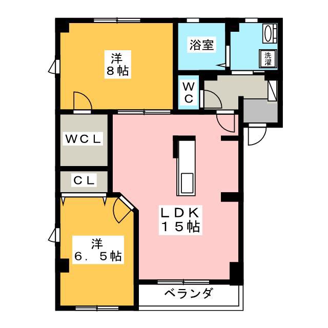 エミグランドウィル(2LDK/3階)の間取り写真