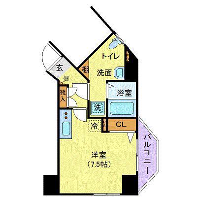 アーバイル九段下ミッドシティ(ワンルーム/5階)の間取り写真