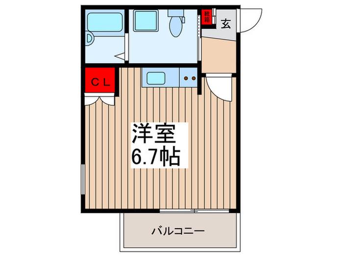 エレガンスII(ワンルーム/3階)の間取り写真