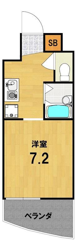 カドノスクリーン82(1K/3階)の間取り写真