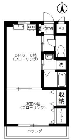 サンライズ(1DK/2階)の間取り写真