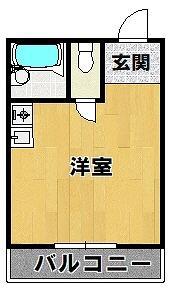 エール8(ワンルーム/2階)の間取り写真