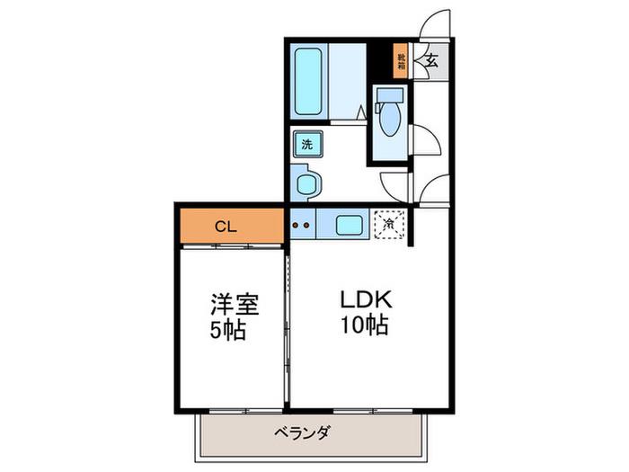 アレグリア桂(1LDK/1階)の間取り写真