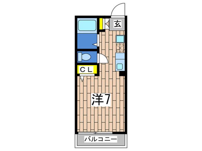 アハトバーム(ワンルーム/2階)の間取り写真