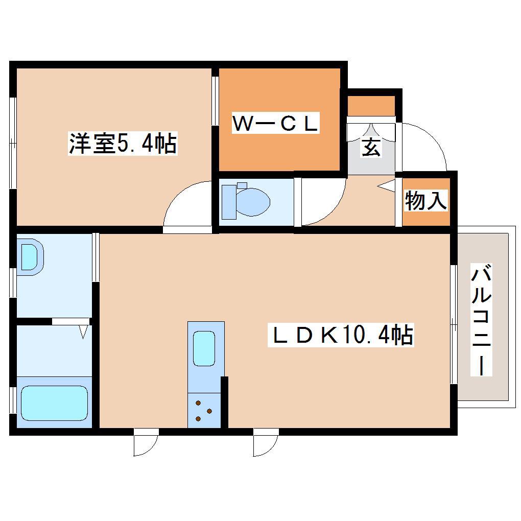 エルカーサ杜(1LDK/1階)の間取り写真