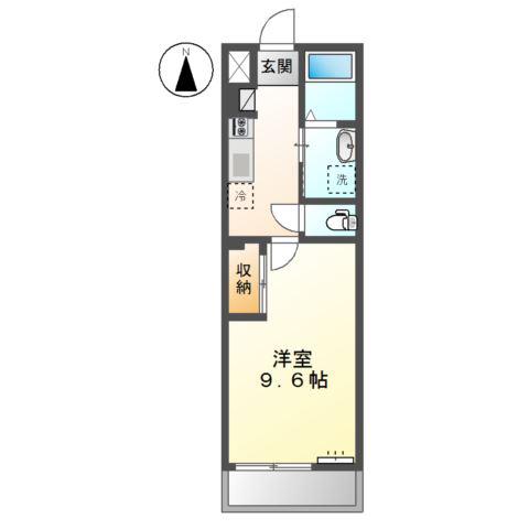 エトワール清輝(1K/2階)の間取り写真