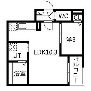 JACK KAMEZAKITAKANEI(1LDK/1階)の間取り写真