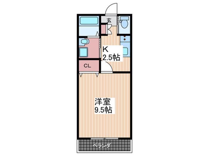 U・T HOUSE(1K/3階)の間取り写真