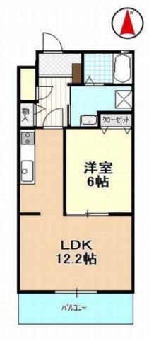 アンクルール(1LDK/3階)の間取り写真