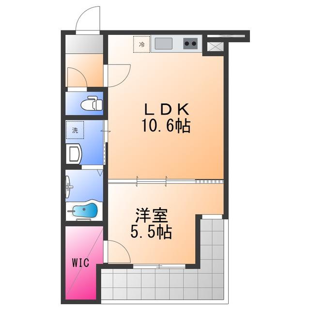 ピコットヴィレッジ(1LDK/1階)の間取り写真