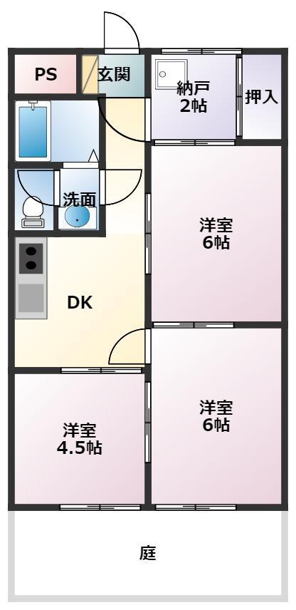 ARPOADORII(3SDK/1階)の間取り写真