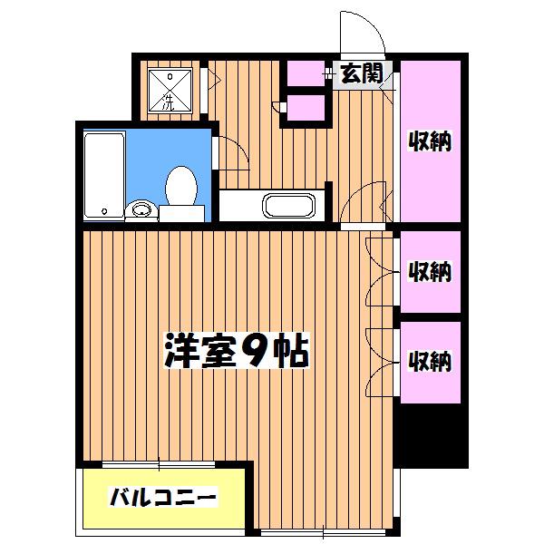 フェミネ八王子(1K/11階)の間取り写真