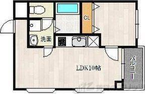レクシア上新庄(1LDK/3階)の間取り写真