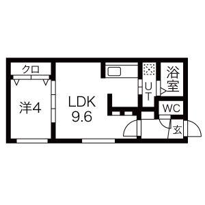 ALPHA本郷通(1LDK/3階)の間取り写真