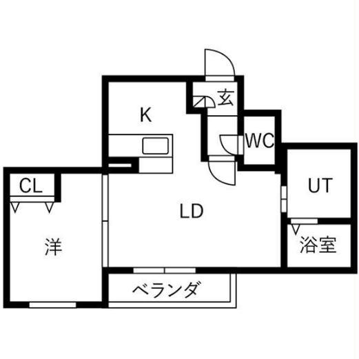 ソレミア(1LDK/5階)の間取り写真