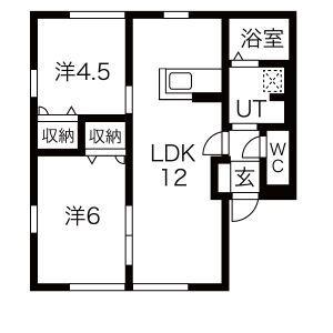MAASA-I(2LDK/1階)の間取り写真