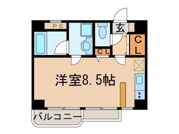 SUNFLOWER1(ワンルーム/1階)の間取り写真