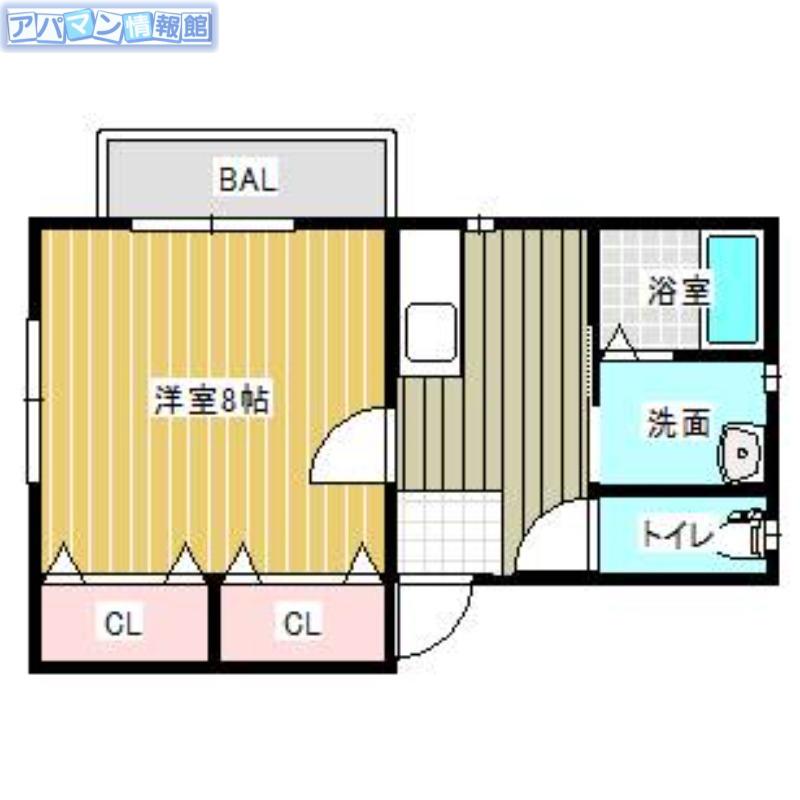 コーポ日和ヶ丘(1K/1階)の間取り写真