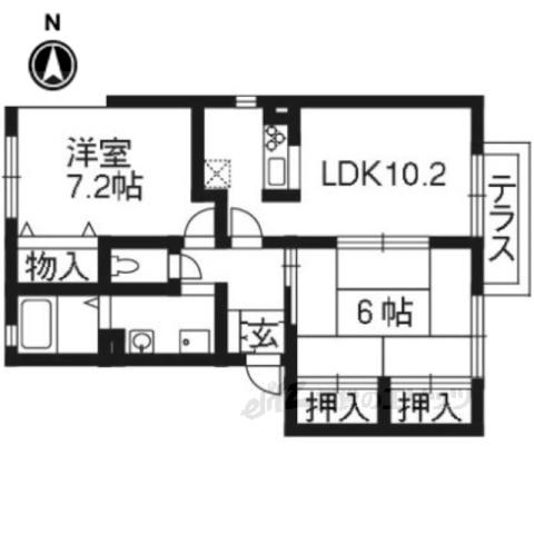 コンフォール(2LDK/2階)の間取り写真