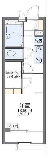 レオパレスボニータドイス(1K/2階)の間取り写真