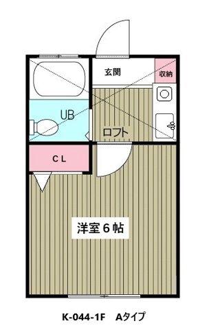 メゾン高橋B棟 (1K/1階)の間取り写真