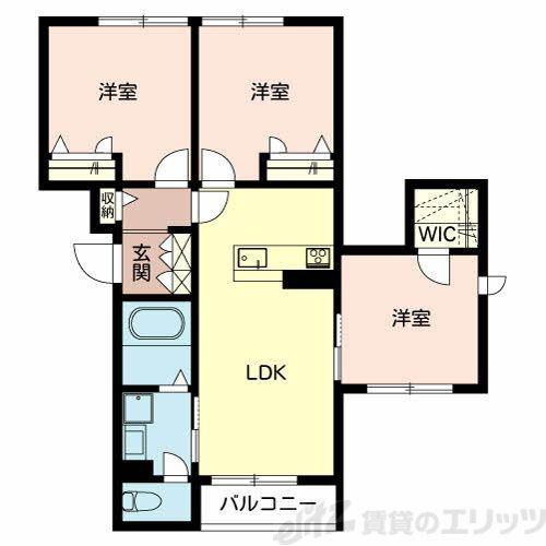 ションデレスト(3LDK/2階)の間取り写真