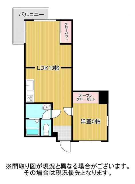 ESPLANADE中田本町(1LDK/3階)の間取り写真