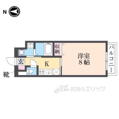 AMABILE布施(1K/10階)の間取り写真