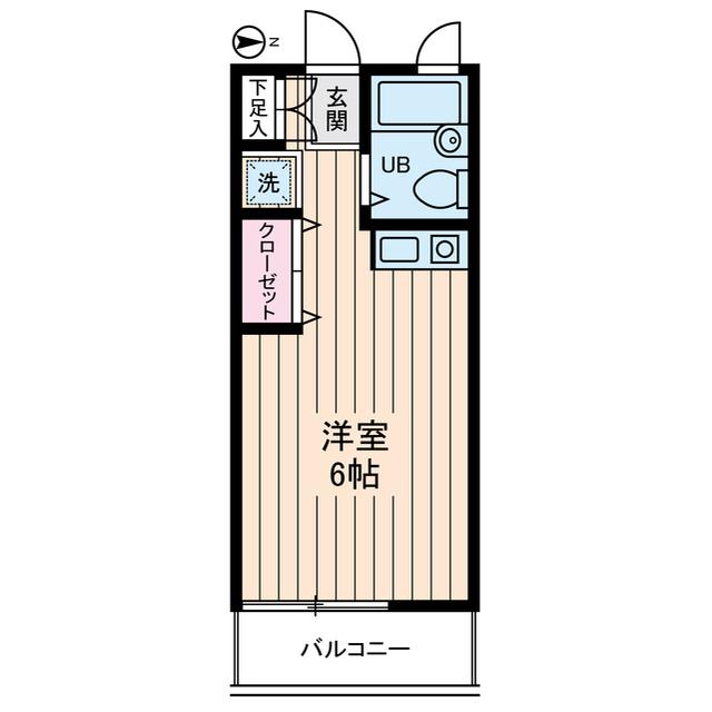 アルス東府中(ワンルーム/2階)の間取り写真