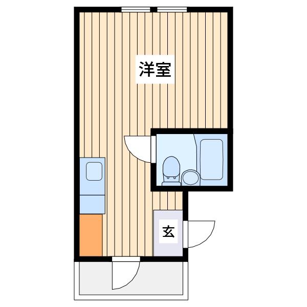 フレグランス八王子(ワンルーム/5階)の間取り写真