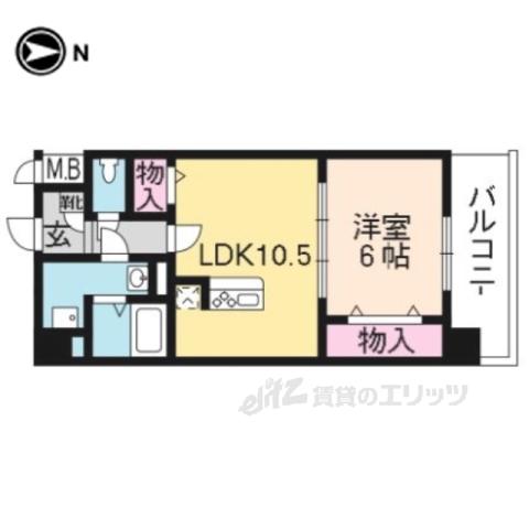 ABUNDANCE MYUJIN(1LDK/4階)の間取り写真