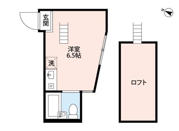 ベラカーサ横浜(ワンルーム/1階)の間取り写真