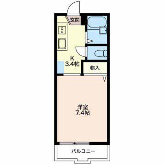 フローネツカサ(1K/2階)の間取り写真