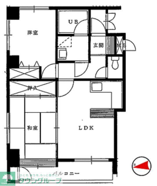 ルイメゾン1(2LDK/2階)の間取り写真