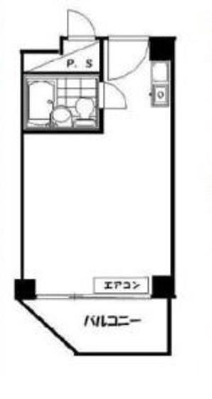 陽輪台西新宿(ワンルーム/7階)の間取り写真