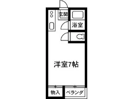 BE-BOX(ワンルーム/3階)の間取り写真