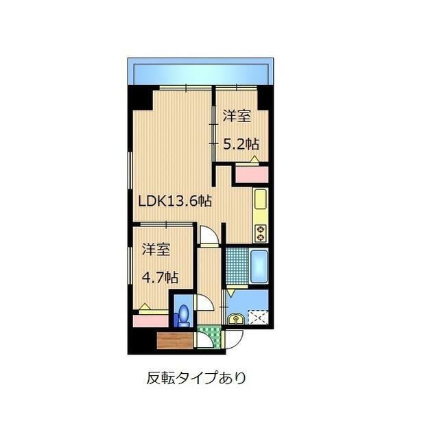 ミルフィーユ(2LDK/8階)の間取り写真