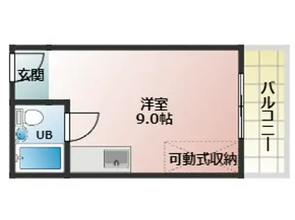 ハイムニシキ(ワンルーム/3階)の間取り写真