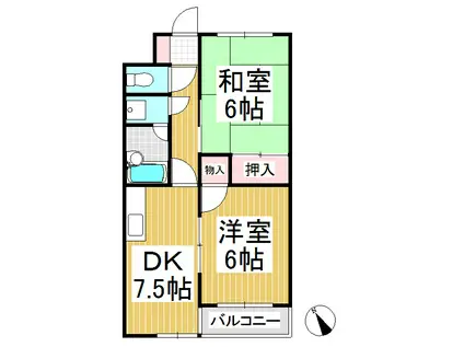 千曲昭和ビル(2DK/3階)の間取り写真