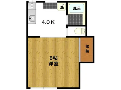 ハイツ高橋(1K/1階)の間取り写真