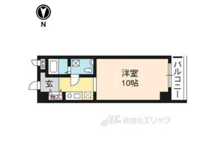 上桂くめマンション(1K/3階)の間取り写真