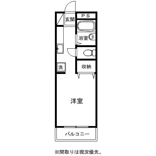 グランテージ加納(1K/1階)の間取り写真