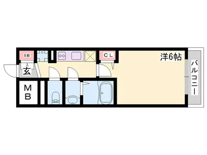 プレサンス神戸元町ミューズ(1K/8階)の間取り写真