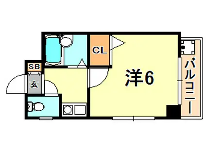 ルミエールUOZAKI(1K/2階)の間取り写真