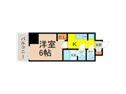 プレサンス大須観音フィエスタ(1K/9階)の間取り写真