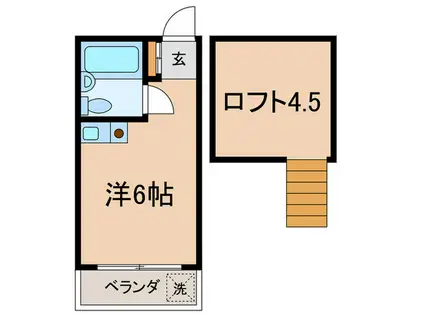 カーサ経堂(ワンルーム/1階)の間取り写真