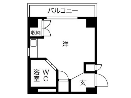 堀田朝日マンション(1K/5階)の間取り写真