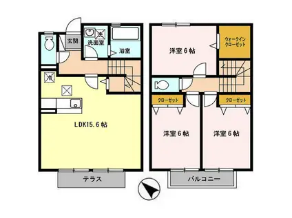 ノエルガーデン(3LDK/1階)の間取り写真